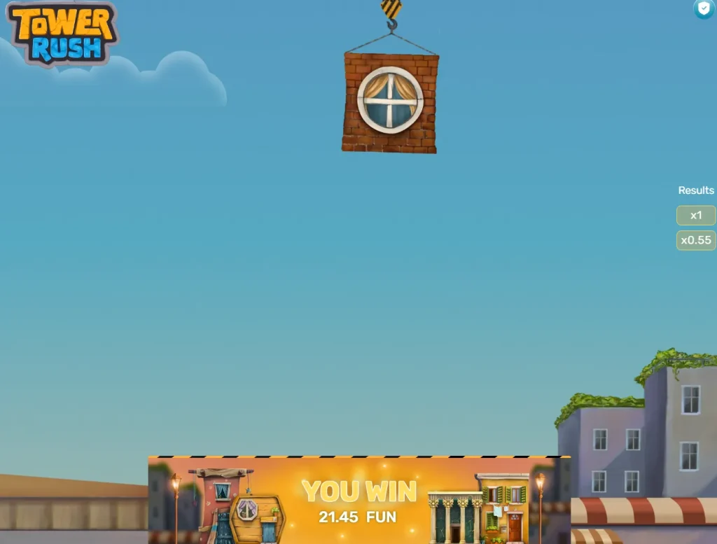 Tower Rush Gewinn